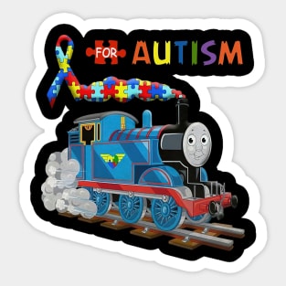 Train Puzzle Pieces Train Lover Autism Awareness Sticker